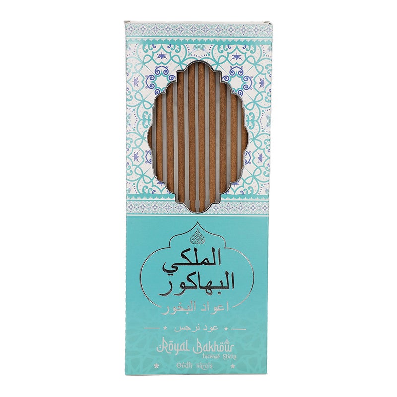 Royal Bakhour Premium Incense Oudh Nargis 12  Incense Sticks - Long Lasting Fragrance - Image 1